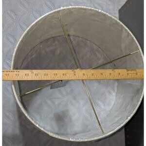 Lampshade Del Sol beige drum 15-in top diameter, 16 bottom diameter, 11-in heigh